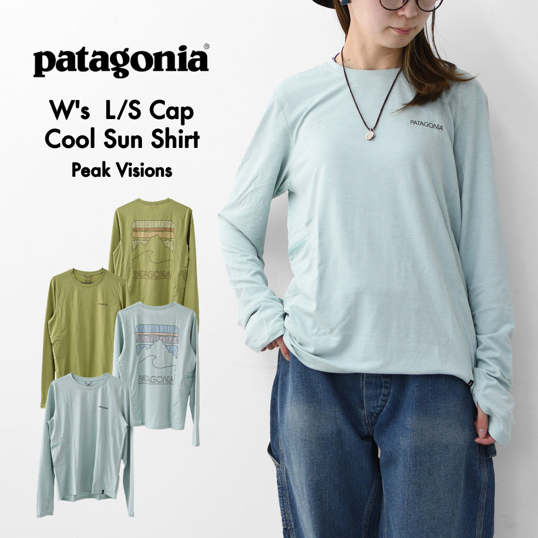 Patagonia [パタゴニア正規代理店] W's L/S Cap Cool Sun Shirt - Peak Visions [44935] ウィメンズ・ロングスリーブ・キャプリーン・クール・サン・シャツ（ピーク・ビジョンズ）LADY'S [2026SS]