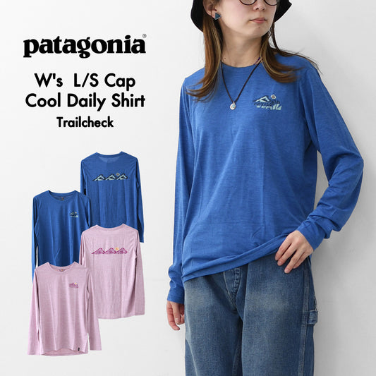 Patagonia [パタゴニア正規代理店] W's L/S Cap Cool Daily Shirt - Trailcheck [45458] ウィメンズ・ロングスリーブ・キャプリーン・クール・デイリー・シャツ（トレイルチェック）・LADY'S [2026SS]