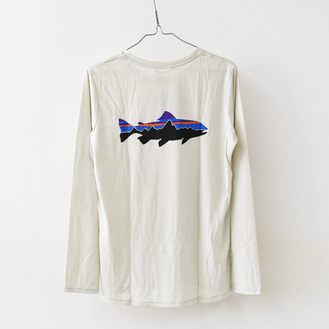 Patagonia [パタゴニア正規代理店] W's L/S Cap Cool Daily Shirt - Fitz Roy Trout [45459] ウィメンズ・ロングスリーブ・キャプリーン・クール・デイリー・シャツ（フィッツロイ・トラウト）・長袖Tシャツ・LADY'S [2026SS]