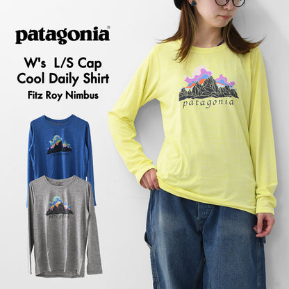 Patagonia [パタゴニア正規代理店] W's L/S Cap Cool Daily Shirt - Fitz Roy Nimbus [45462] ウィメンズ・ロングスリーブ・キャプリーン・クール・デイリー・シャツ（フィッツロイ・ニンバス）・LADY'S [2026SS]
