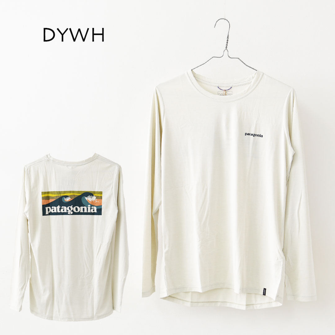 Patagonia [パタゴニア正規代理店] W's L/S Cap Cool Daily Shirt - Boardshort Logo [45465] ウィメンズ・ロングスリーブ・キャプリーン・クール・デイリー・シャツ（ボードショーツ・ロゴ）・長袖Tシャツ・LADY'S [2026SS]
