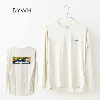 Patagonia [パタゴニア正規代理店] W's L/S Cap Cool Daily Shirt - Boardshort Logo [45465] ウィメンズ・ロングスリーブ・キャプリーン・クール・デイリー・シャツ（ボードショーツ・ロゴ）・長袖Tシャツ・LADY'S [2026SS]