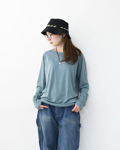 Patagonia [パタゴニア正規代理店] W's L/S Cap Cool Daily Shirt - Boardshort Logo [45465] ウィメンズ・ロングスリーブ・キャプリーン・クール・デイリー・シャツ（ボードショーツ・ロゴ）・長袖Tシャツ・LADY'S [2026SS]