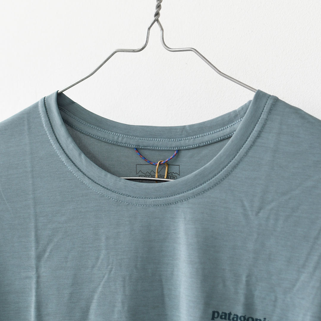 Patagonia [パタゴニア正規代理店] W's L/S Cap Cool Daily Shirt - Boardshort Logo [45465] ウィメンズ・ロングスリーブ・キャプリーン・クール・デイリー・シャツ（ボードショーツ・ロゴ）・長袖Tシャツ・LADY'S [2026SS]