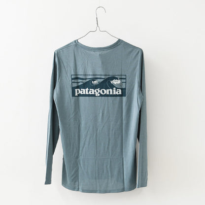 Patagonia [パタゴニア正規代理店] W's L/S Cap Cool Daily Shirt - Boardshort Logo [45465] ウィメンズ・ロングスリーブ・キャプリーン・クール・デイリー・シャツ（ボードショーツ・ロゴ）・長袖Tシャツ・LADY'S [2026SS]