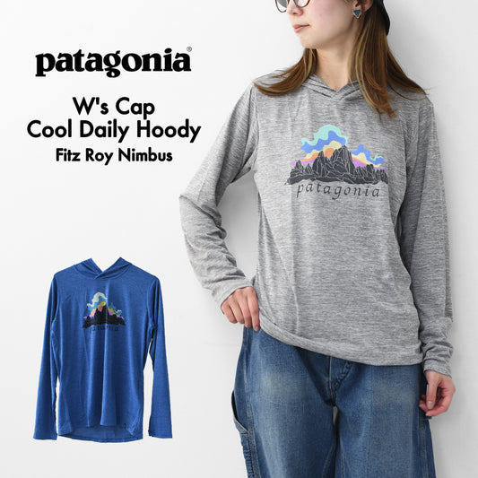 Patagonia [パタゴニア正規代理店] W's Cap Cool Daily Hoody - Fitz Roy Nimbus [45472] ウィメンズ・キャプリーン・クール・デイリー・フーディ（フィッツロイ・ニンバス）・LADY'S [2026SS]