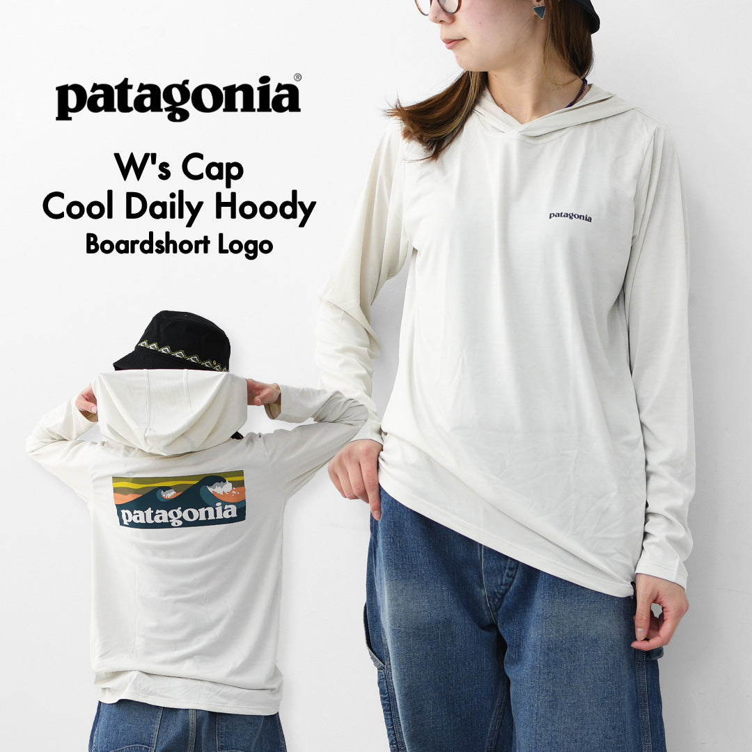 Patagonia [パタゴニア正規代理店] W's Cap Cool Daily Hoody - Boardshort Logo [45474] ウィメンズ・キャプリーン・クール・デイリー・フーディ（ボードショーツ・ロゴ）・LADY'S [2026SS]
