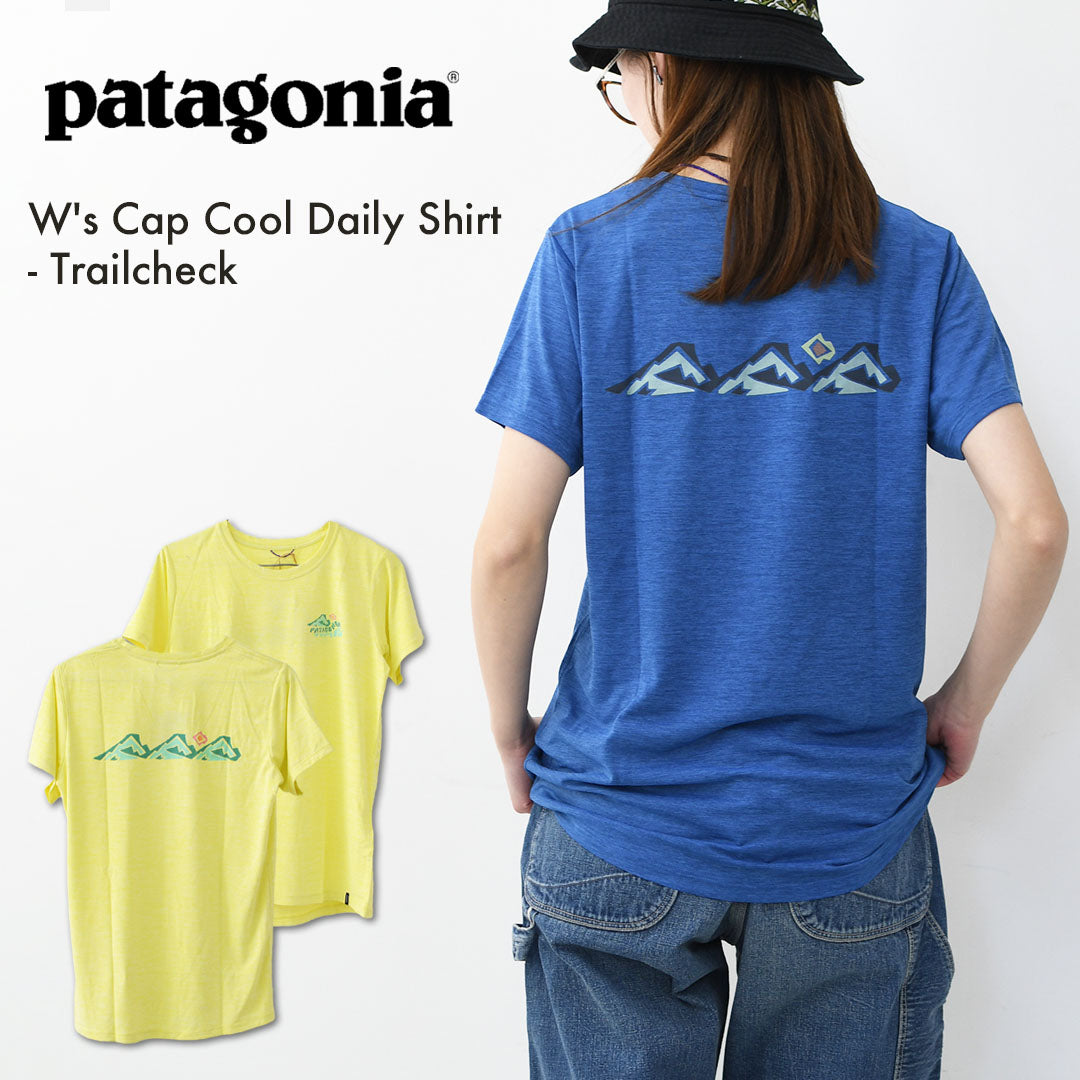 Patagonia [パタゴニア正規代理店] W's Cap Cool Daily Shirt - Trailcheck [45483] ウィメンズ・キャプリーン・クール・デイリー・シャツ（トレイルチェック）・半袖Tシャツ・LADY'S [2026SS]