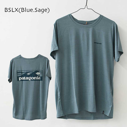 Patagonia [パタゴニア正規代理店] W's Cap Cool Daily Shirt - Boardshort Logo [45489] ウィメンズ・キャプリーン・クール・デイリー・シャツ（ボードショーツ・ロゴ）・半袖Tシャツ・LADY'S [2026SS]