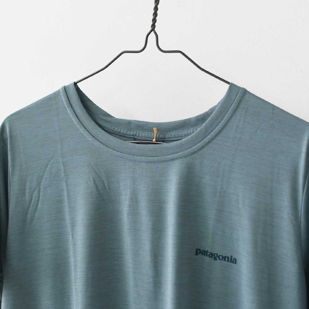 Patagonia [パタゴニア正規代理店] W's Cap Cool Daily Shirt - Boardshort Logo [45489] ウィメンズ・キャプリーン・クール・デイリー・シャツ（ボードショーツ・ロゴ）・半袖Tシャツ・LADY'S [2026SS]