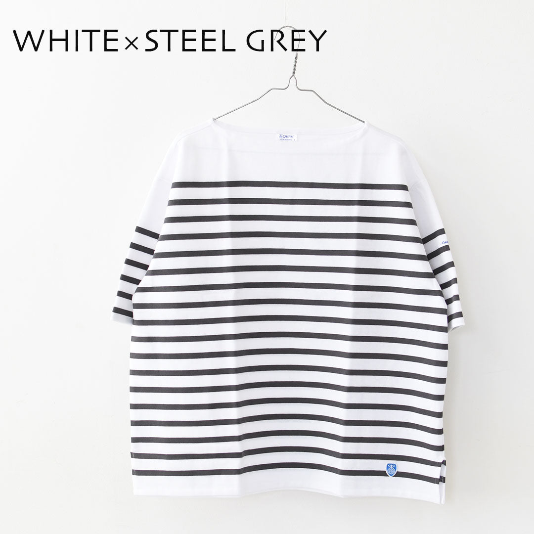 ORCIVAL [オーチバル・オーシバル] Russel Wide Boat Neck S/S P.O. [6119B] ラッセル ワイド ボートネック 半袖バスクシャツ・ボーダーシャツ・バスクシャツ・半袖・ワイドシルエット・ドロップショルダー・ボーダーマリンシャツ・MEN'S [2026SS]