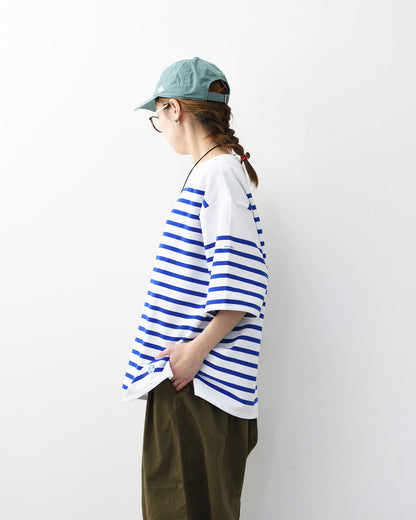 ORCIVAL [オーチバル・オーシバル] Russel Wide Boat Neck S/S P.O. [6119B] ラッセル ワイド ボートネック 半袖バスクシャツ・ボーダーシャツ・バスクシャツ・半袖・ワイドシルエット・ドロップショルダー・ボーダーマリンシャツ・MEN'S [2026SS]