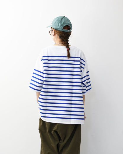 ORCIVAL [オーチバル・オーシバル] Russel Wide Boat Neck S/S P.O. [6119B] ラッセル ワイド ボートネック 半袖バスクシャツ・ボーダーシャツ・バスクシャツ・半袖・ワイドシルエット・ドロップショルダー・ボーダーマリンシャツ・MEN'S [2026SS]