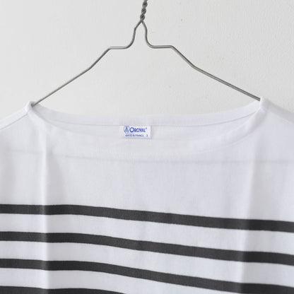 ORCIVAL [オーチバル・オーシバル] Russel Wide Boat Neck S/S P.O. [6119B] ラッセル ワイド ボートネック 半袖バスクシャツ・ボーダーシャツ・バスクシャツ・半袖・ワイドシルエット・ドロップショルダー・ボーダーマリンシャツ・MEN'S [2026SS]