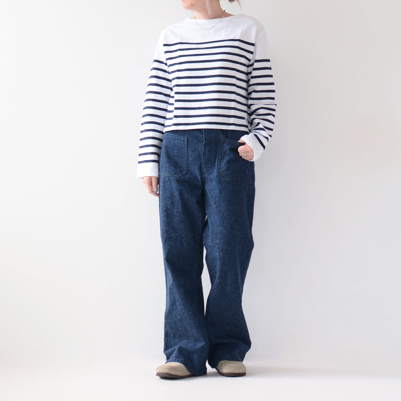 ORCIVAL [オーチバル・オーシバル] W BOAT NECK L/S CROPPED P.O.   [6202] ボートネック L/S クロップド プルオーバー [2024AW]