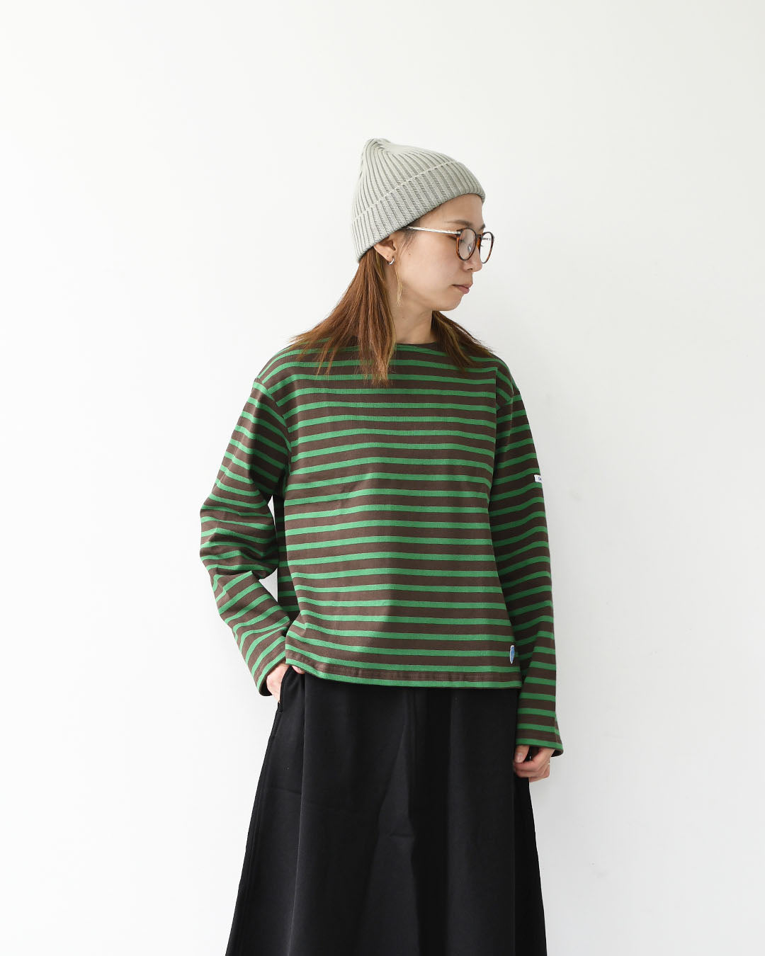 ORCIVAL [オーチバル・オーシバル] Cotton Lourd Wide Basque Shirt [B259] コットンロードワイドバスクシャツ・バスクシャツ・コットンロード・長袖・ボーダー・クルーネック・LADY'S [2025AW]