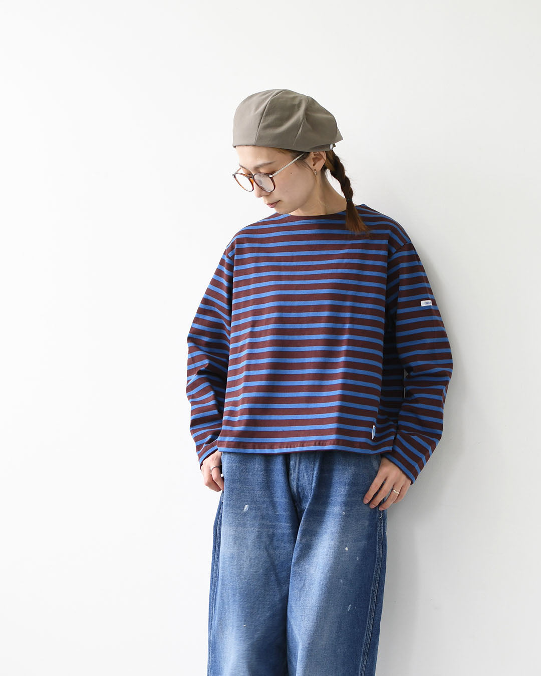 ORCIVAL [オーチバル・オーシバル] Cotton Lourd Wide Basque Shirt [B259] コットンロードワイドバスクシャツ・バスクシャツ・コットンロード・長袖・ボーダー・クルーネック・LADY'S [2025AW]