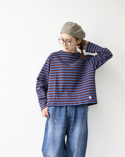 ORCIVAL [オーチバル・オーシバル] Cotton Lourd Wide Basque Shirt [B259] コットンロードワイドバスクシャツ・バスクシャツ・コットンロード・長袖・ボーダー・クルーネック・LADY'S [2025AW]