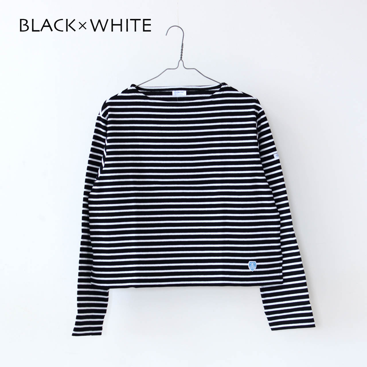 ORCIVAL [オーチバル・オーシバル] W CLN BOAT NECK L/S CROPPED P.O. -BORDER-  [B266-b] W CLN ボートネック L/S クロップド プルオーバー [2024AW]