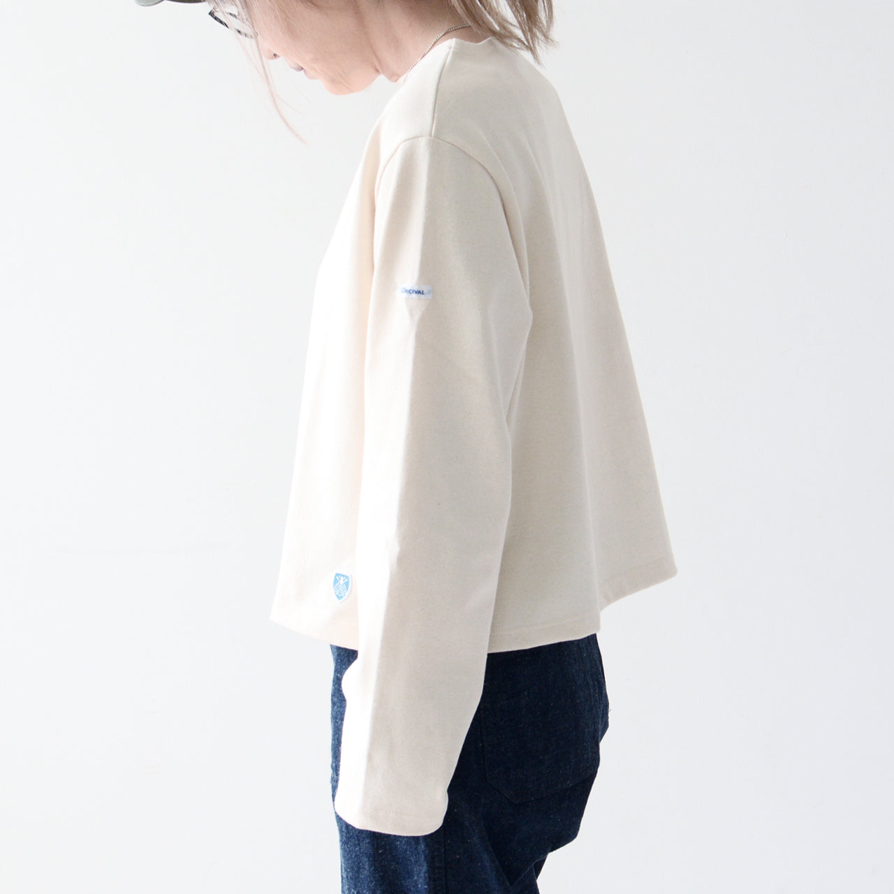 ORCIVAL [オーチバル・オーシバル] W CLN BOAT NECK L/S CROPPED P.O. -SOLID-  [B266-s] W CLN ボートネック L/S クロップド プルオーバー [2024AW]