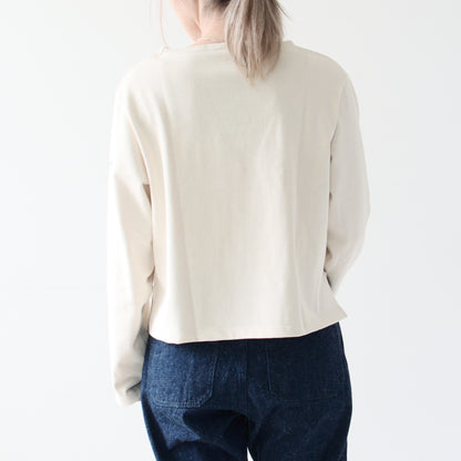 ORCIVAL [オーチバル・オーシバル] W CLN BOAT NECK L/S CROPPED P.O. -SOLID-  [B266-s] W CLN ボートネック L/S クロップド プルオーバー [2024AW]