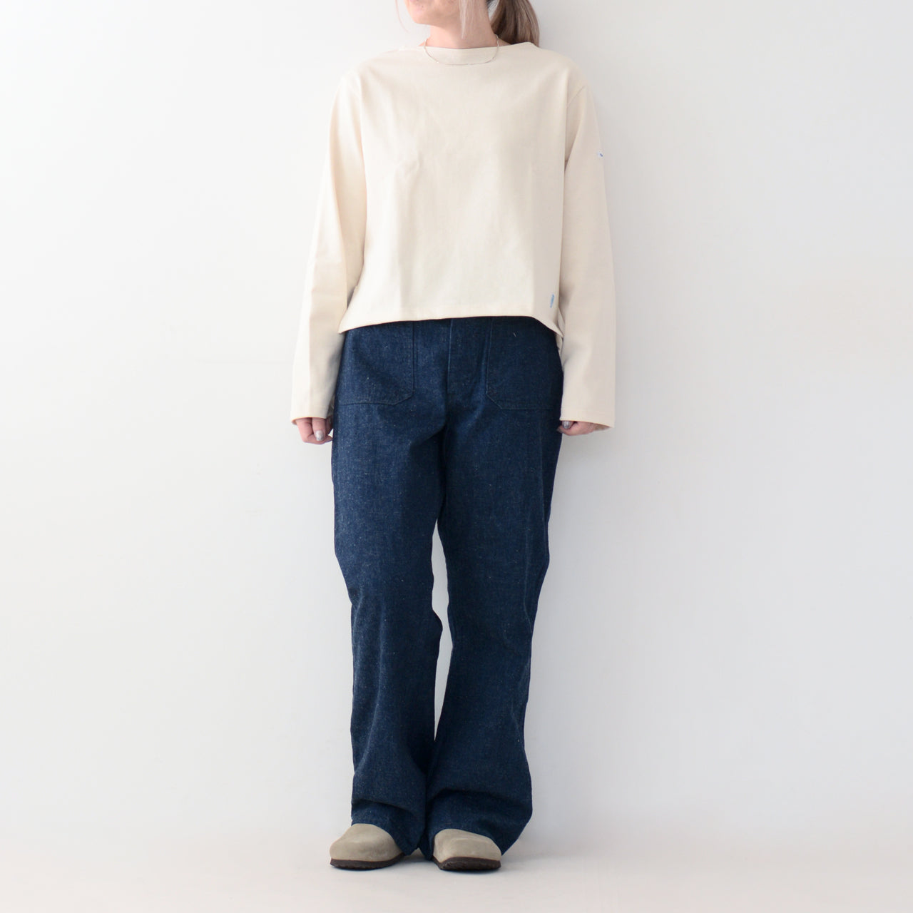 ORCIVAL [オーチバル・オーシバル] W CLN BOAT NECK L/S CROPPED P.O. -SOLID-  [B266-s] W CLN ボートネック L/S クロップド プルオーバー [2024AW]