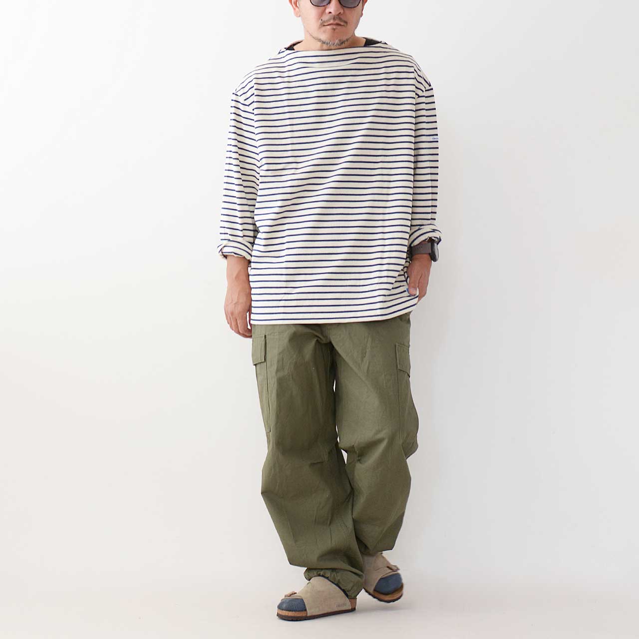 ORCIVAL [オーチバル・オーシバル] M BOAT NECK L/S P.O. -BORDER- [B464-b] ボートネックロングスリーブリブプルオーバー  [2024AW]