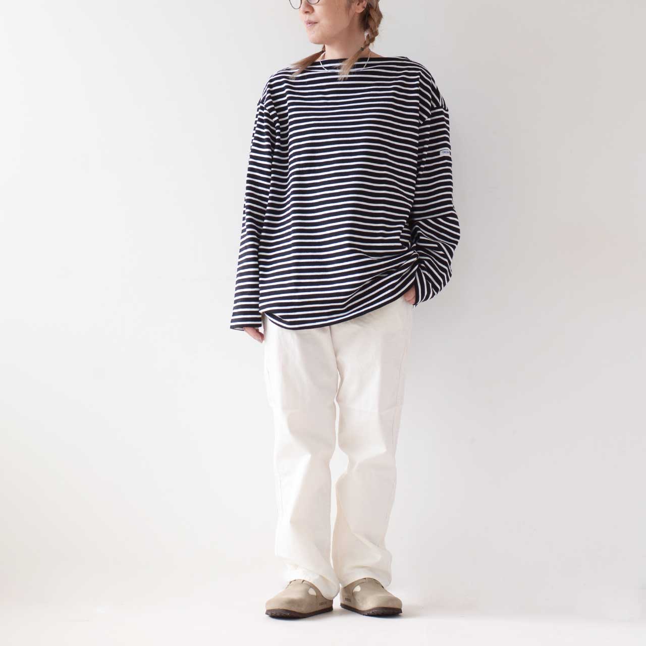 ORCIVAL [オーチバル・オーシバル] M BOAT NECK L/S P.O. -BORDER- [B464-b] ボートネックロングスリーブリブプルオーバー  [2024AW]