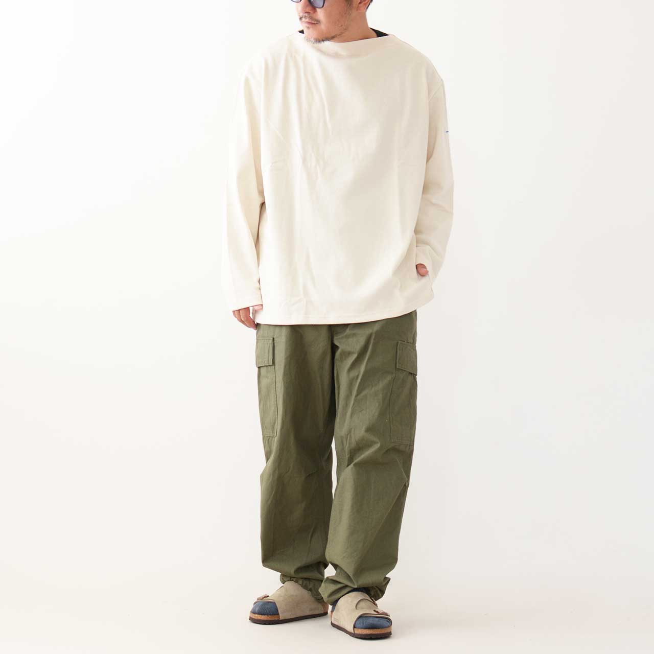 ORCIVAL [オーチバル・オーシバル] M BOAT NECK L/S P.O. -SOLID- [B464-s] ボートネックロングスリーブリブプルオーバー [2024AW]