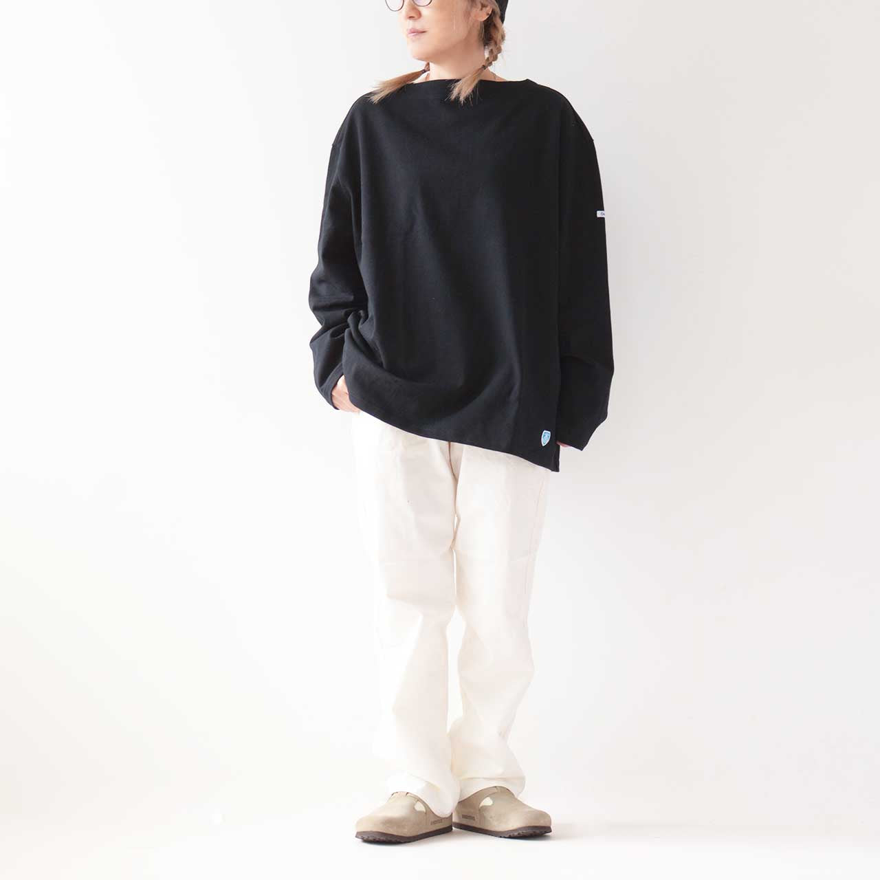 ORCIVAL [オーチバル・オーシバル] M BOAT NECK L/S P.O. -SOLID- [B464-s] ボートネックロングスリーブリブプルオーバー [2024AW]