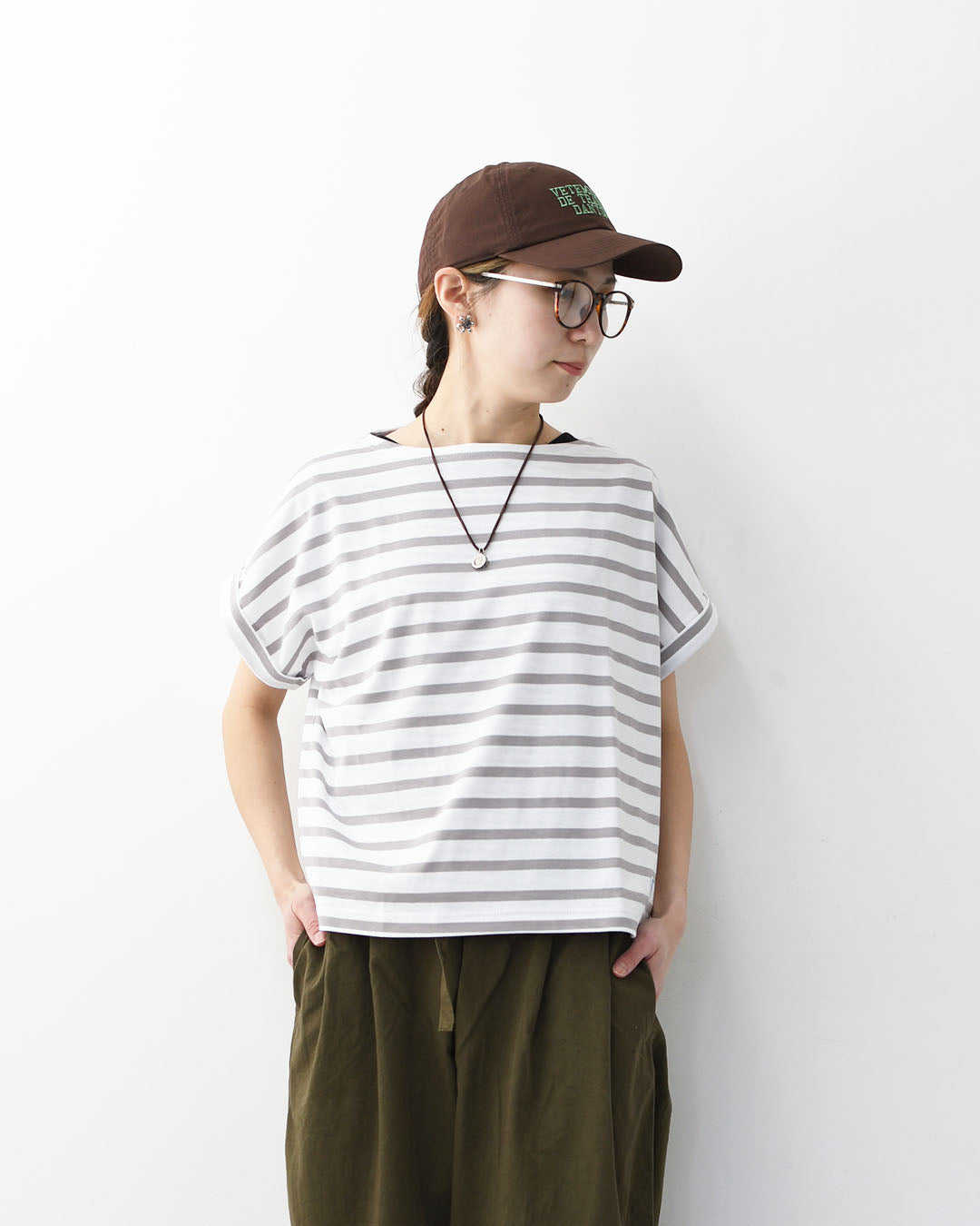 ORCIVAL [オーチバル・オーシバル] Boat Neck Rolled Up Cuff P.O [L282] ボートネックロールドアップカフプルオーバー・無地・ボーダー・Tシャツ・コットン・ボートネック・シンプル・LADY'S [2026SS]
