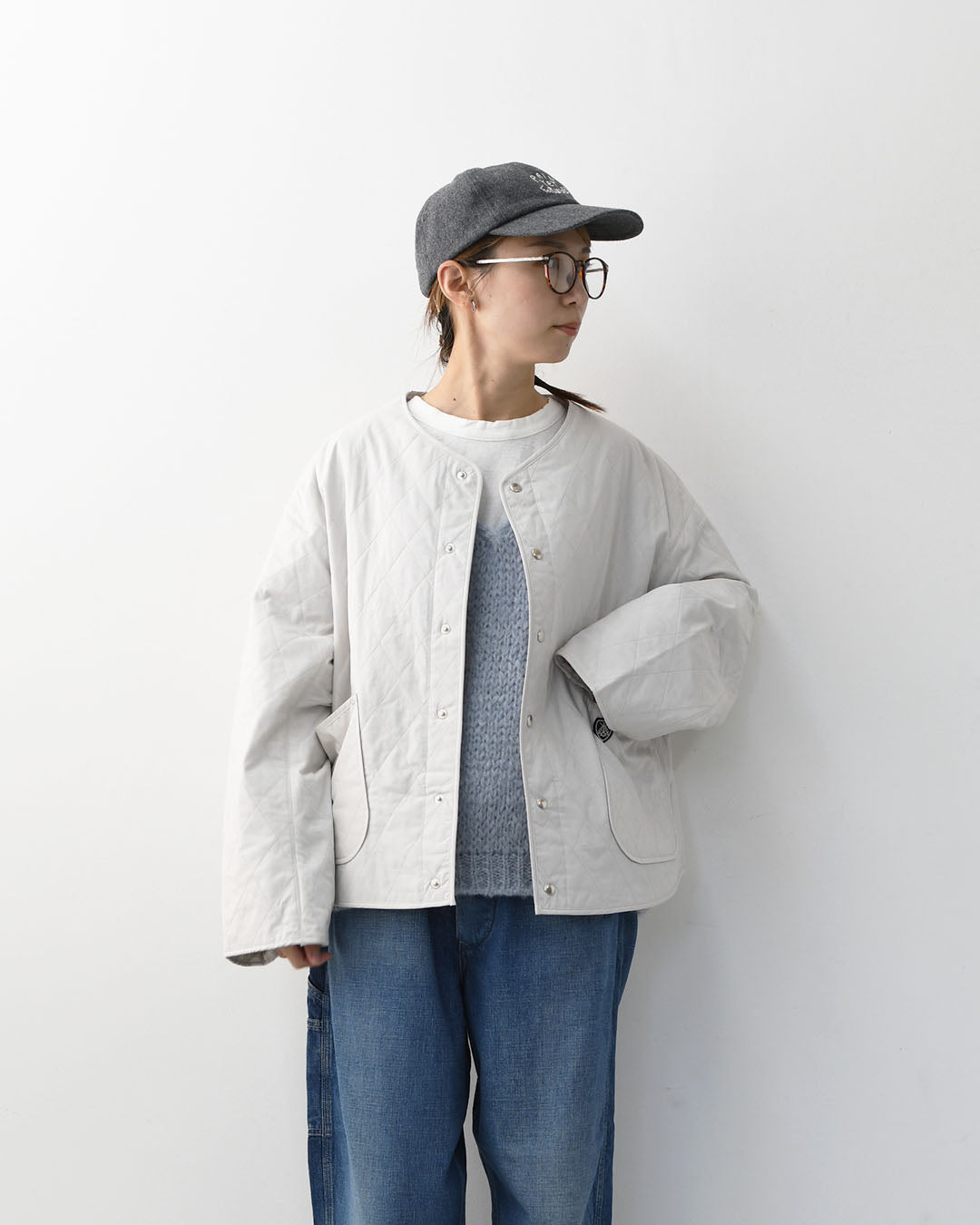 ORCIVAL [オーチバル・オーシバル] Cotton Typewriter Short Blouson [OR-A0572MTY] コットンタイプライターショートブルゾン・ブルゾン・ショートブルゾン・キルティングブルゾン・キルティング・LADY'S [2025AW]