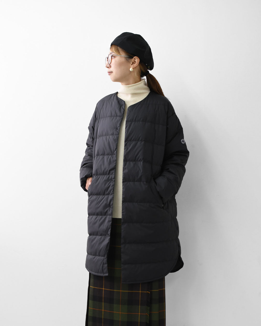 ORCIVAL [オーチバル・オーシバル] W ROUND NECK LONG COAT [OR-A0602 DPL] ラウンドネックロングコート [2025AW]