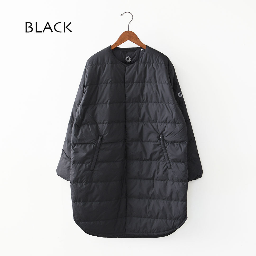 ORCIVAL [オーチバル・オーシバル] Polyester Taffeta Round Neck Long Coat [OR-A0602DTF] ポリエステルタフタ ラウンドネック ロングコート・ロングコート・ノーカラー・アウター・綺麗めダウンコート・ロング丈ダウンコート・上品なダウン・LADY'S [2026AW]