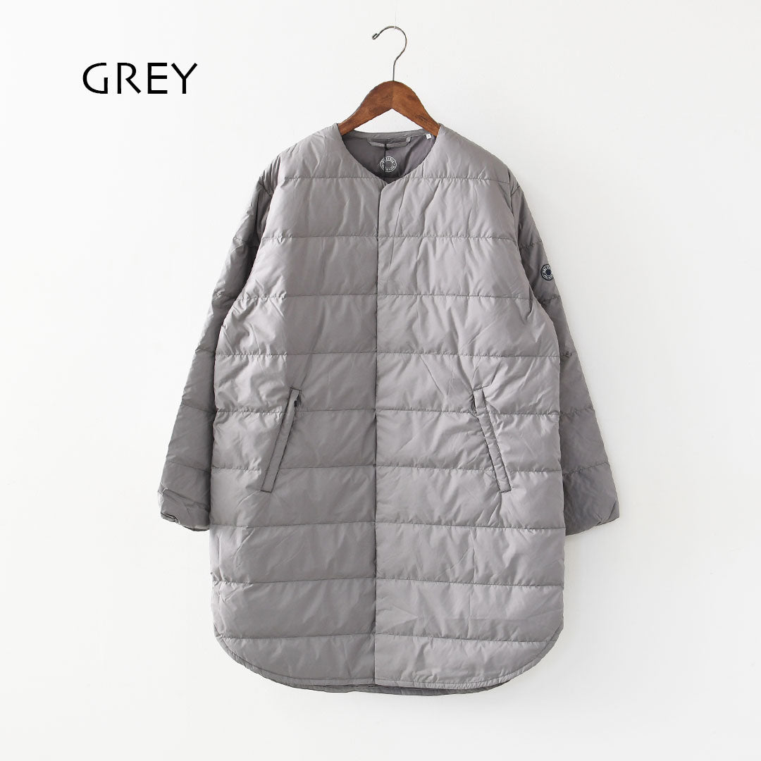ORCIVAL [オーチバル・オーシバル] Polyester Taffeta Round Neck Long Coat [OR-A0602DTF] ポリエステルタフタ ラウンドネック ロングコート・ロングコート・ノーカラー・アウター・綺麗めダウンコート・ロング丈ダウンコート・上品なダウン・LADY'S [2026AW]