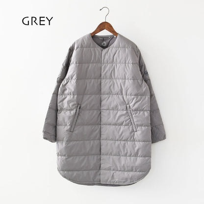 ORCIVAL [オーチバル・オーシバル] Polyester Taffeta Round Neck Long Coat [OR-A0602DTF] ポリエステルタフタ ラウンドネック ロングコート・ロングコート・ノーカラー・アウター・綺麗めダウンコート・ロング丈ダウンコート・上品なダウン・LADY'S [2026AW]