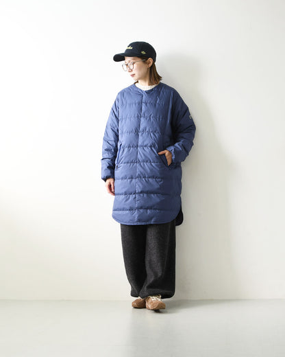 ORCIVAL [オーチバル・オーシバル] Polyester Taffeta Round Neck Long Coat [OR-A0602DTF] ポリエステルタフタ ラウンドネック ロングコート・ロングコート・ノーカラー・アウター・綺麗めダウンコート・ロング丈ダウンコート・上品なダウン・LADY'S [2026AW]