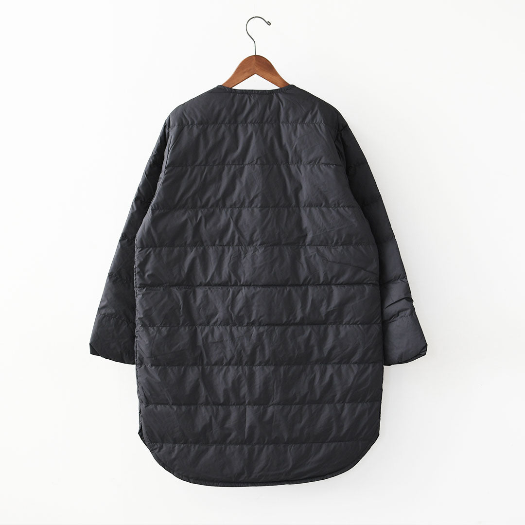 ORCIVAL [オーチバル・オーシバル] Polyester Taffeta Round Neck Long Coat [OR-A0602DTF] ポリエステルタフタ ラウンドネック ロングコート・ロングコート・ノーカラー・アウター・綺麗めダウンコート・ロング丈ダウンコート・上品なダウン・LADY'S [2026AW]