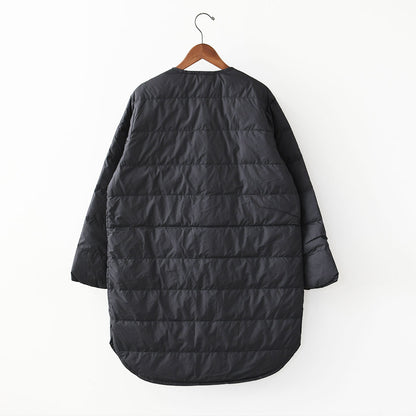 ORCIVAL [オーチバル・オーシバル] Polyester Taffeta Round Neck Long Coat [OR-A0602DTF] ポリエステルタフタ ラウンドネック ロングコート・ロングコート・ノーカラー・アウター・綺麗めダウンコート・ロング丈ダウンコート・上品なダウン・LADY'S [2026AW]