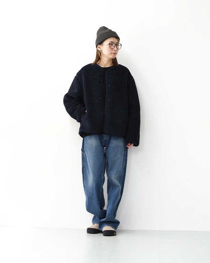 ORCIVAL [オーチバル・オーシバル] W ROUND NECK BLOUSON [OR-A0741BFF] ラウンドネックブルゾン・ボアブルゾン・ボアジャケット・ノーカラー・ジャケット・ブルゾン・アウター・LADY'S [2025AW]