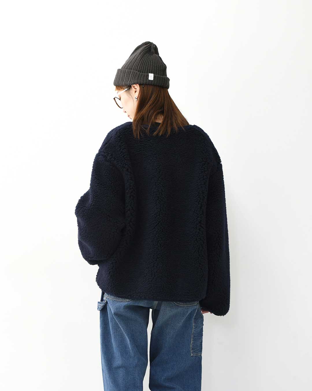 ORCIVAL [オーチバル・オーシバル] W ROUND NECK BLOUSON [OR-A0741BFF] ラウンドネックブルゾン・ボアブルゾン・ボアジャケット・ノーカラー・ジャケット・ブルゾン・アウター・LADY'S [2025AW]