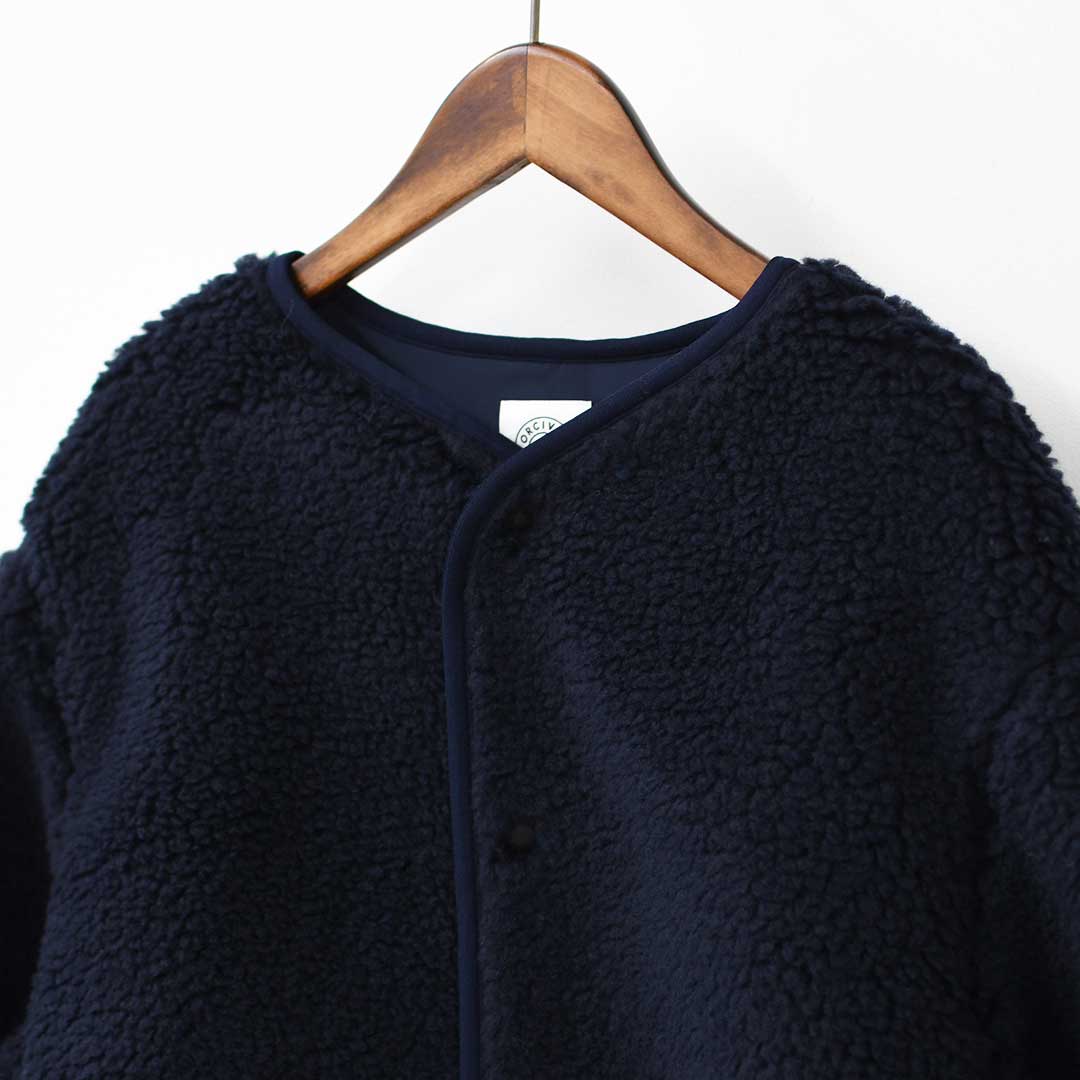ORCIVAL [オーチバル・オーシバル] W ROUND NECK BLOUSON [OR-A0741BFF] ラウンドネックブルゾン・ボアブルゾン・ボアジャケット・ノーカラー・ジャケット・ブルゾン・アウター・LADY'S [2025AW]