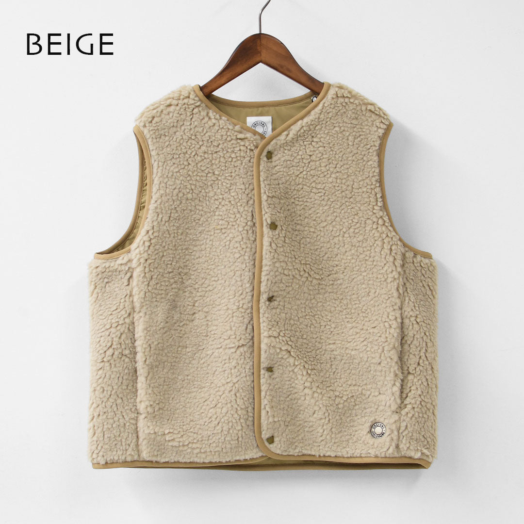 ORCIVAL [オーチバル・オーシバル] Boa Fleece Collarless Vest [OR-A0742BFF] ボアフリースカラーレスベスト・ベスト・ボアベスト・ボアフリースベスト・カラーレスベスト・ボア・ボアフリース・LADY'S [2025AW]