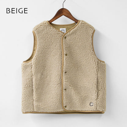 ORCIVAL [オーチバル・オーシバル] Boa Fleece Collarless Vest [OR-A0742BFF] ボアフリースカラーレスベスト・ベスト・ボアベスト・ボアフリースベスト・カラーレスベスト・ボア・ボアフリース・LADY'S [2025AW]