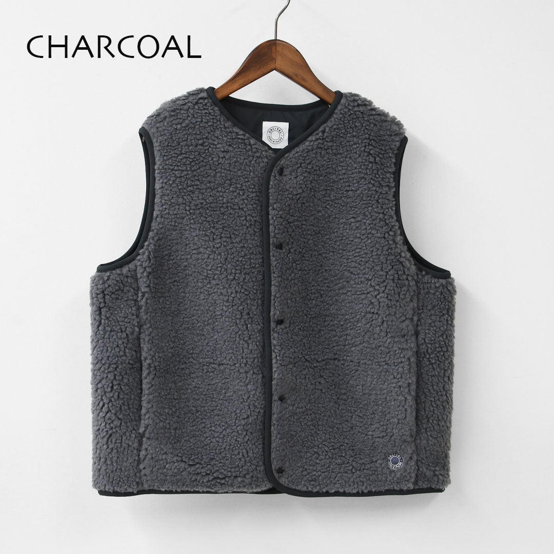 ORCIVAL [オーチバル・オーシバル] Boa Fleece Collarless Vest [OR-A0742BFF] ボアフリースカラーレスベスト・ベスト・ボアベスト・ボアフリースベスト・カラーレスベスト・ボア・ボアフリース・LADY'S [2025AW]