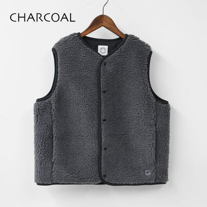 ORCIVAL [オーチバル・オーシバル] Boa Fleece Collarless Vest [OR-A0742BFF] ボアフリースカラーレスベスト・ベスト・ボアベスト・ボアフリースベスト・カラーレスベスト・ボア・ボアフリース・LADY'S [2025AW]