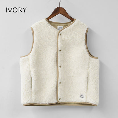 ORCIVAL [オーチバル・オーシバル] Boa Fleece Collarless Vest [OR-A0742BFF] ボアフリースカラーレスベスト・ベスト・ボアベスト・ボアフリースベスト・カラーレスベスト・ボア・ボアフリース・LADY'S [2025AW]