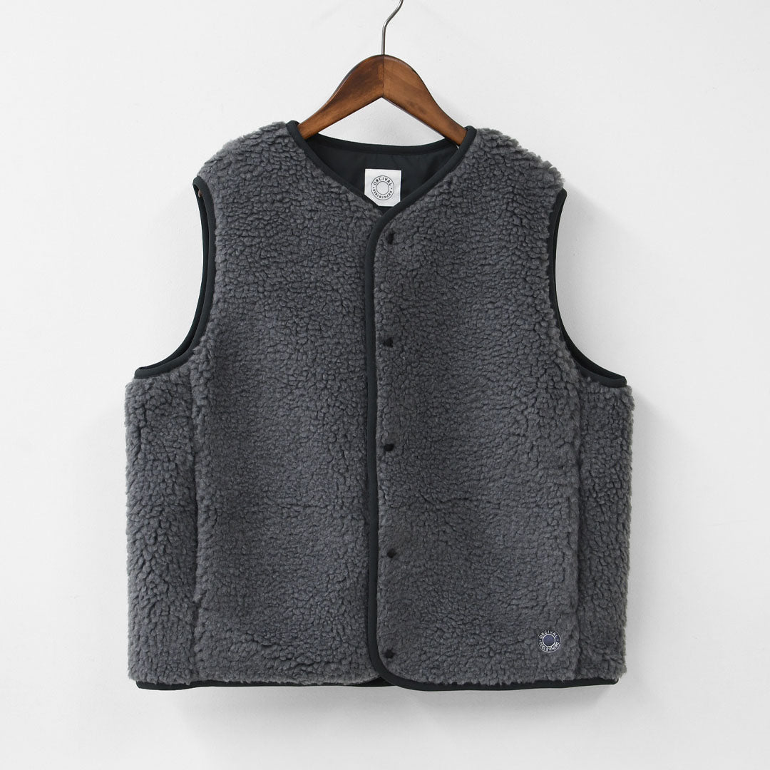 ORCIVAL [オーチバル・オーシバル] Boa Fleece Collarless Vest [OR-A0742BFF] ボアフリースカラーレスベスト・ベスト・ボアベスト・ボアフリースベスト・カラーレスベスト・ボア・ボアフリース・LADY'S [2025AW]