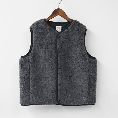 ORCIVAL [オーチバル・オーシバル] Boa Fleece Collarless Vest [OR-A0742BFF] ボアフリースカラーレスベスト・ベスト・ボアベスト・ボアフリースベスト・カラーレスベスト・ボア・ボアフリース・LADY'S [2025AW]