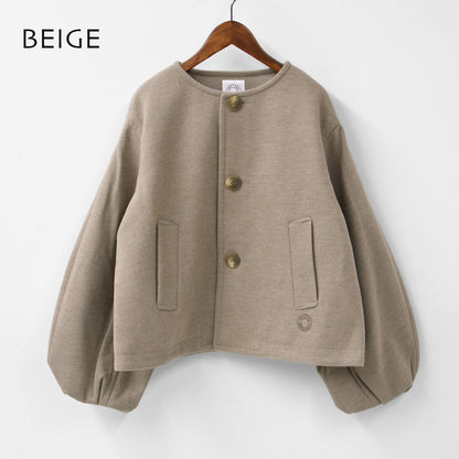 ORCIVAL [オーチバル・オーシバル] W BRITISH TWEED NO-COLLAR BLOUSON [OR-A0743 BBT] ブリティッシュツイード ノーカラーブルゾン・ノーカラー・アウター・バルーンスリーブ・コクーンシルエット・ウールライク・LADY'S [2025AW]